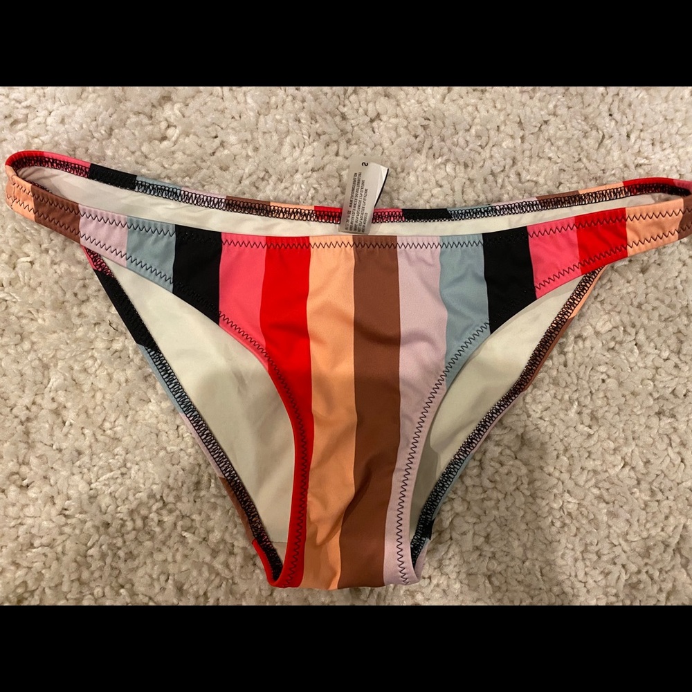 Solid & Striped Bikini Bottoms - image 1